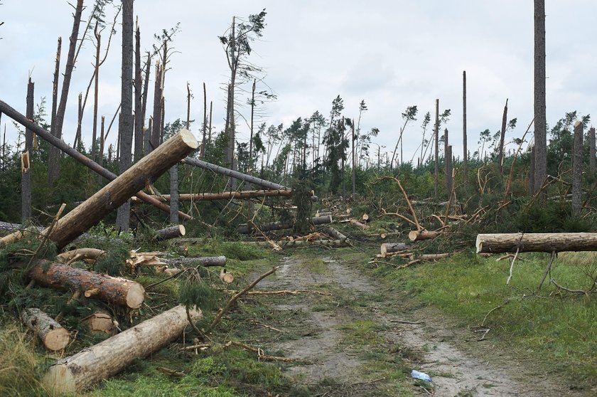 Katastrofalne skutki nawałnic: pozrywane dachy, latające płyty, tysiące domostw bez prądu