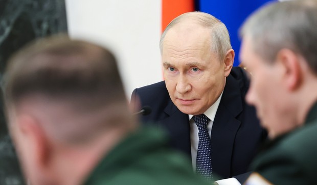 Vladimir Putin na sastanku sa rukovodstvom Ministarstva odbrane u Moskvi 5. avgusta