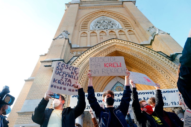 Protesty w kościołach po orzeczeniu Trybunału Konstytucyjnego