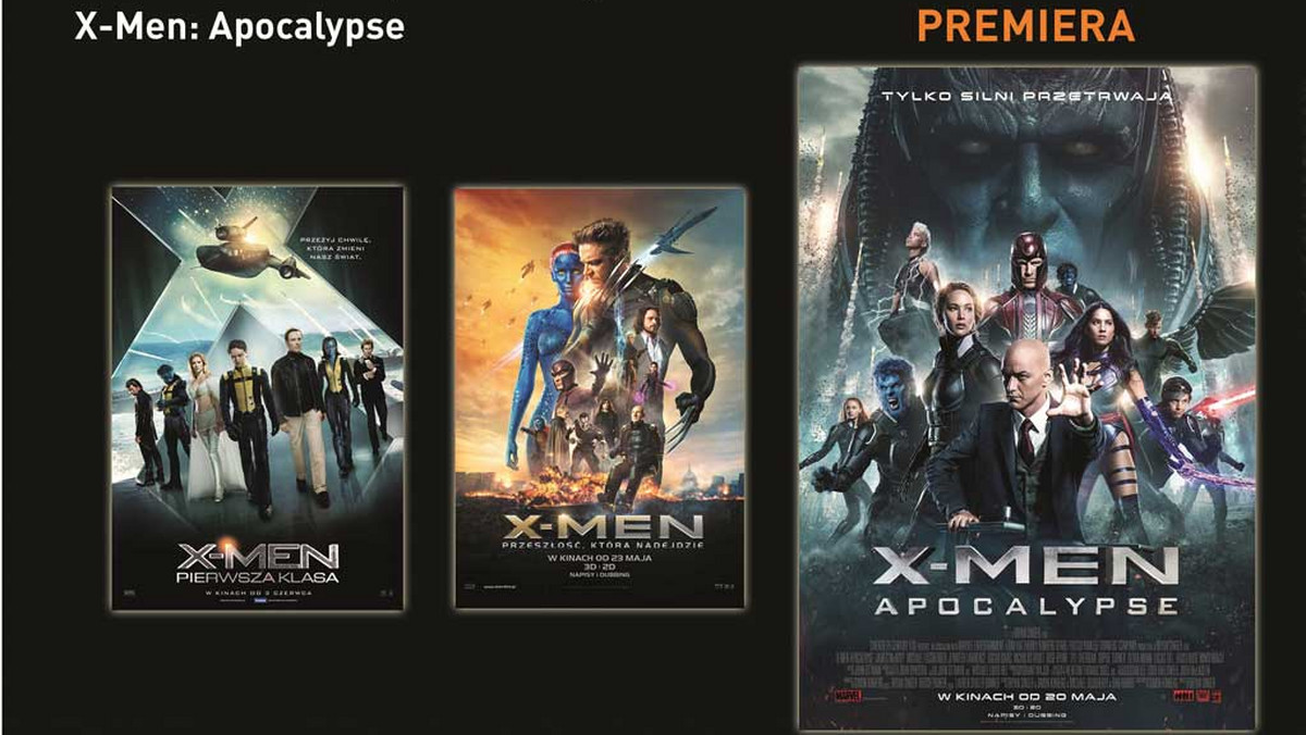 Dla miłośników komiksowych bohaterów serii "X-Men" sieć kin Cinema City przygotowała specjalny maraton. 3 kultowe filmy, w których trwa odwieczna walka dobra ze złem wspierana najwyższej jakości efektami specjalnymi. Maraton z X-MEN – "Pierwsza Klasa" (2011), "Przeszłość, która nadejdzie" (2014) i "Apocalypse" (2016) już 20 maja o godz. 22.00 w wybranych kinach Cinema City. Bilety już w sprzedaży na www.cinema-city.pl i w kasach kin.