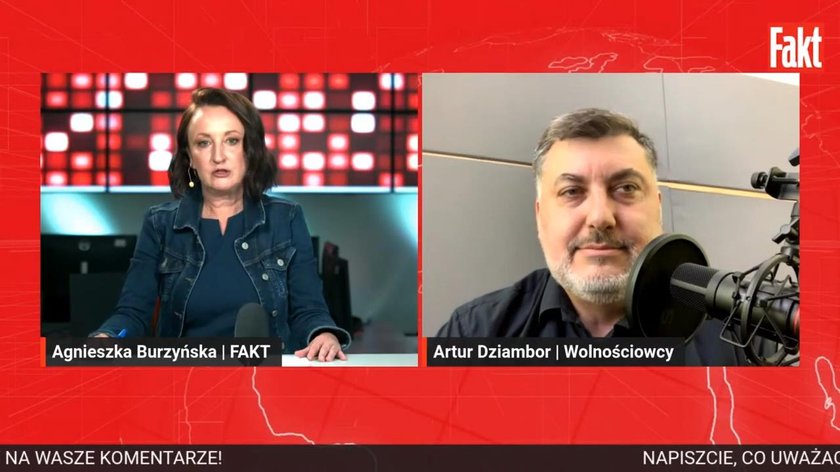 Artur Dziambor w programie Fakt Live