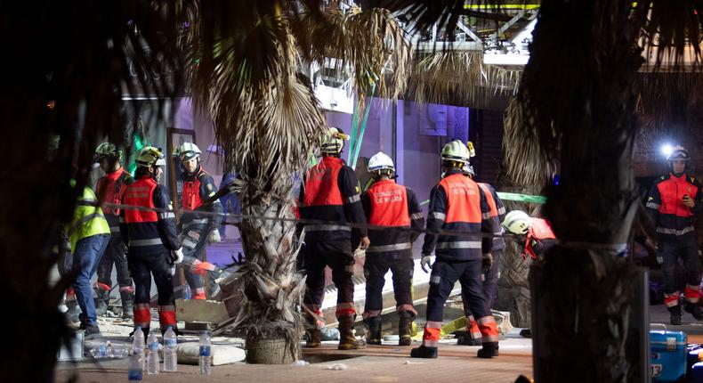 Le toit d’un restaurant s’est effondré à Majorque