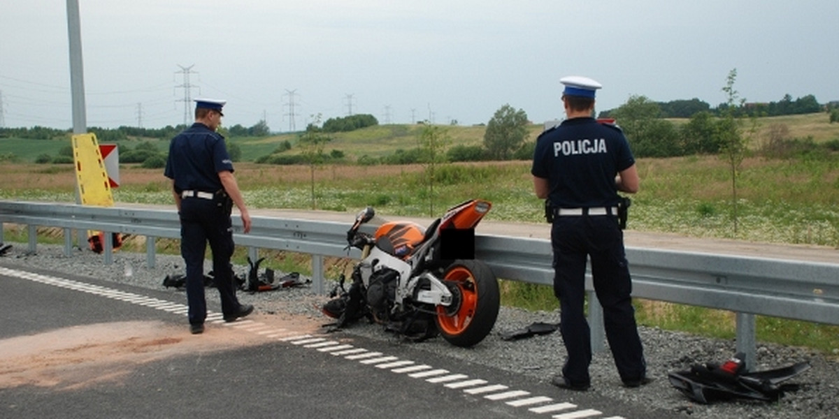 wypadek motocyklistów