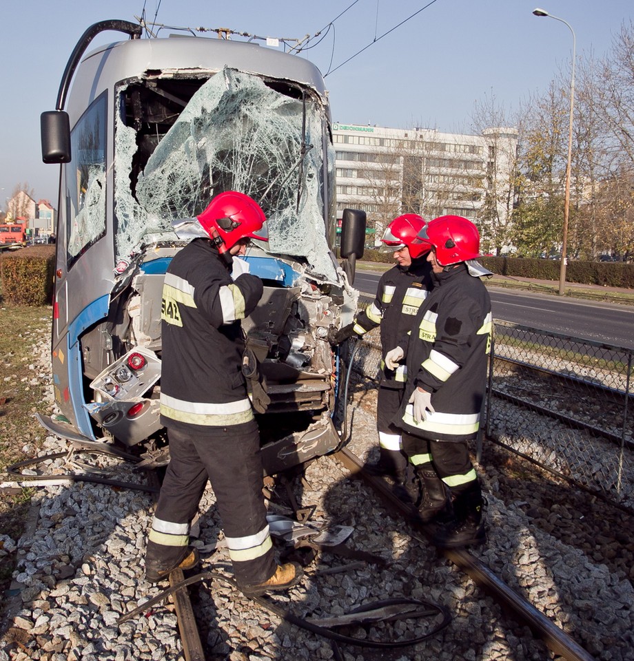 Wrocław, zderzenie tramwajów