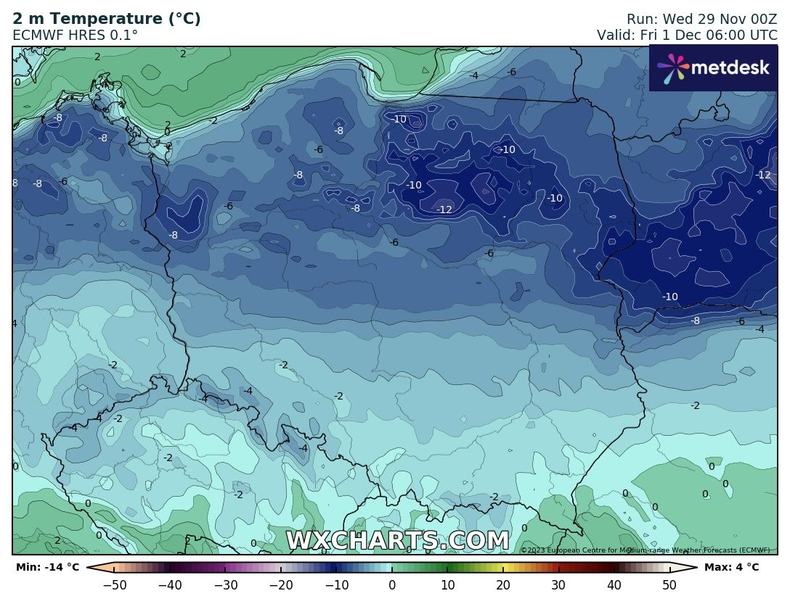 Na północy nie wykluczamy nawet dwucyfrowego mrozu