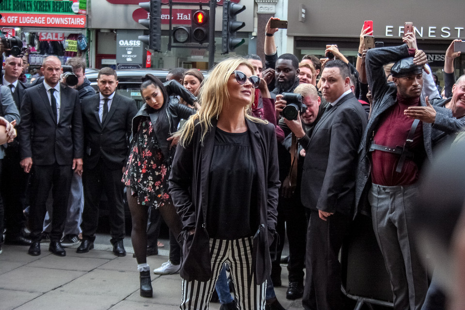 Kate Moss na otwarciu sklepu Reserved na Oxford Street