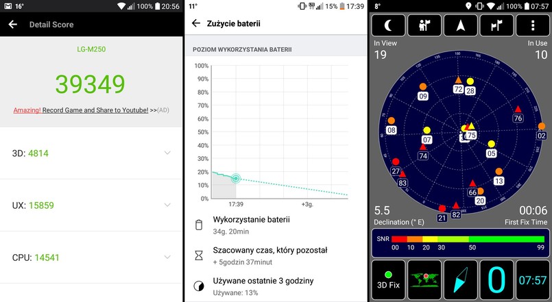 LG K10 2017 - AnTuTu Benchmark, bateria, GPS test