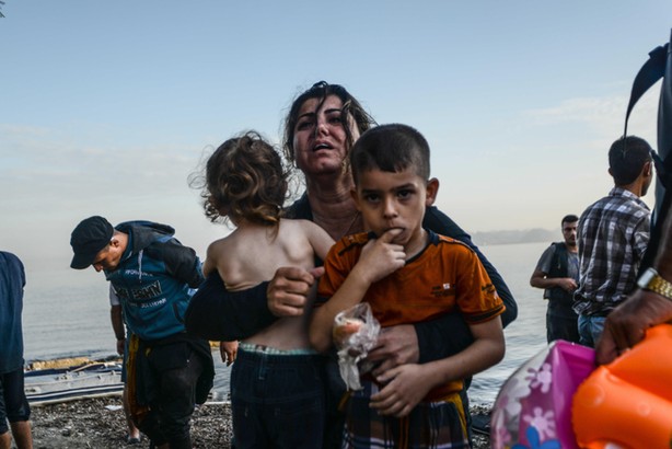 Refugees from Syria arriving at Kos Island