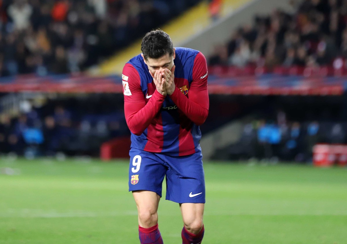 Robert Lewandowski w meczu z Atletico Madryt zmarnował cztery okazje do strzelenia gola