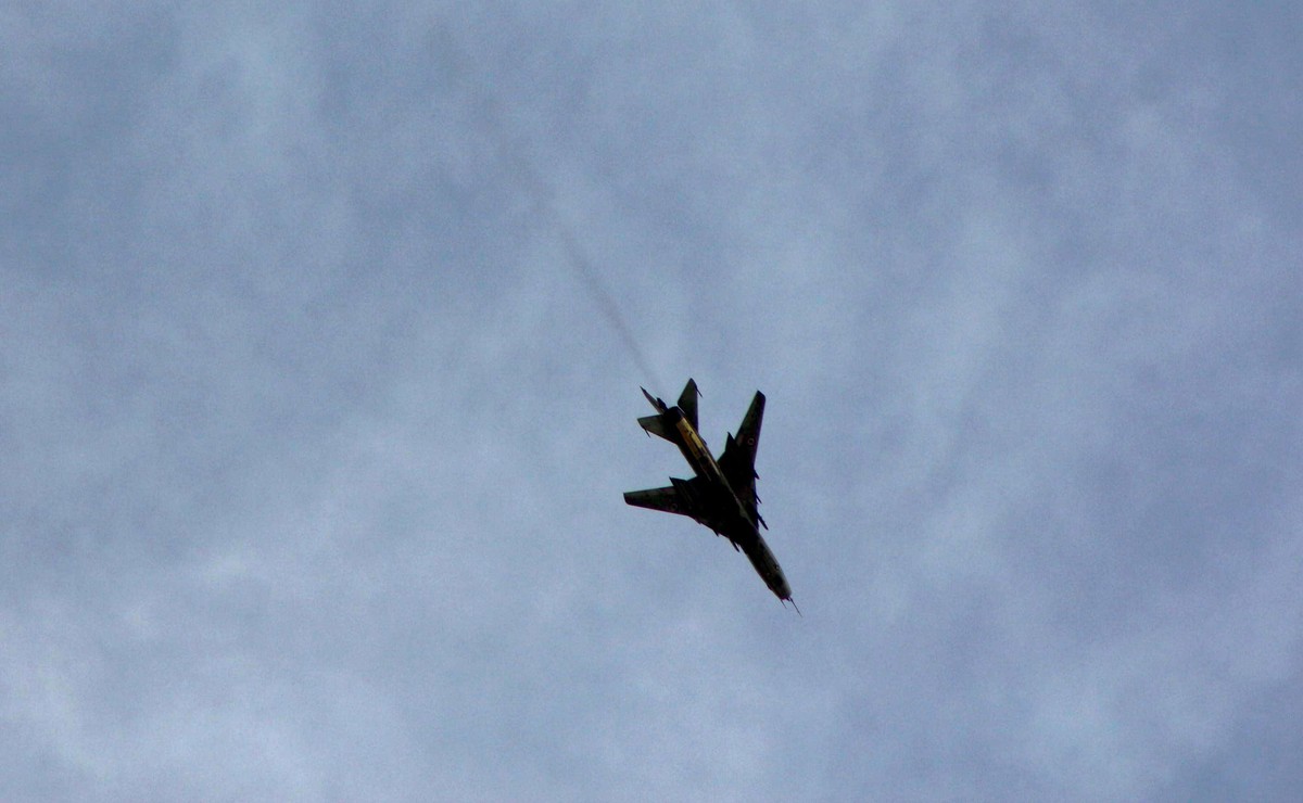 Zestrzelony samolot / zdjęcie poglądowe