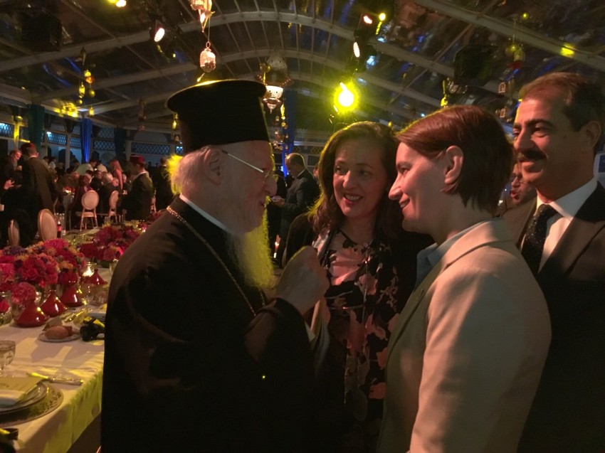 Vaseljenski patrijarh Vartolomej I i Ana Brnabić 