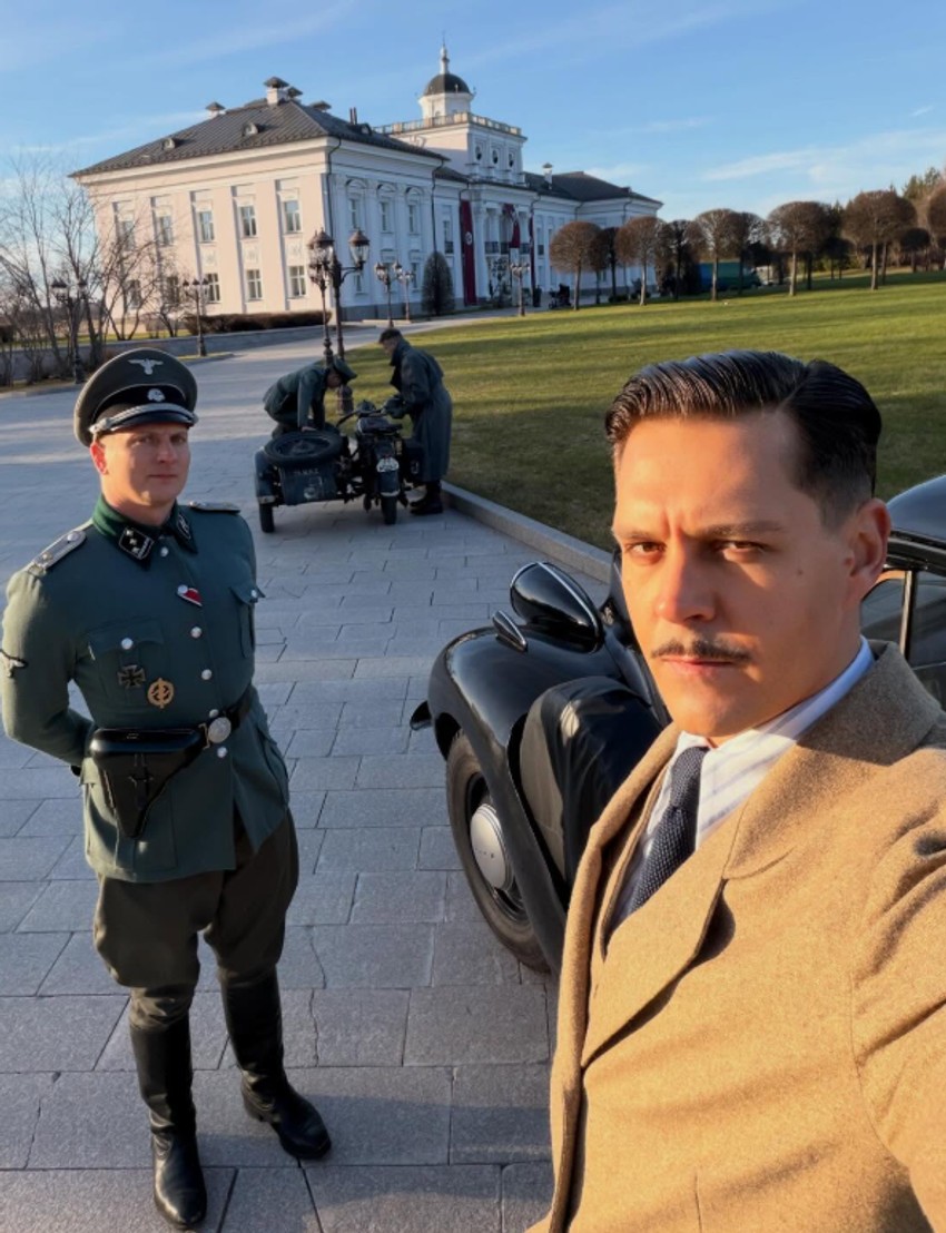 Miloš Biković na snimanju