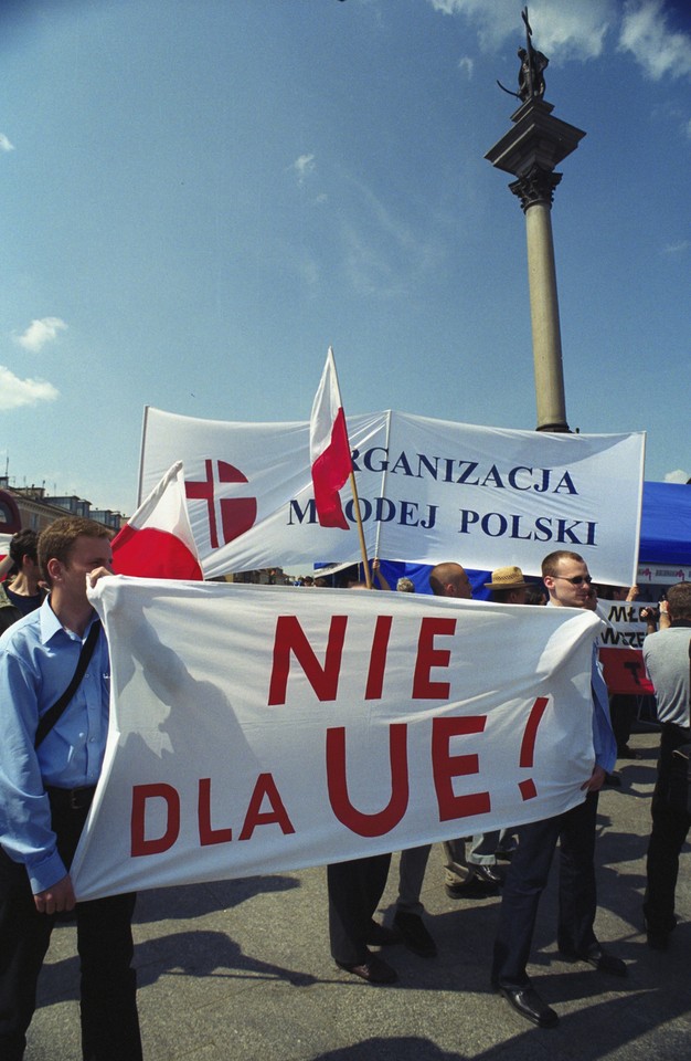 Przeciwnicy wejścia Polski do Unii Europejskiej.