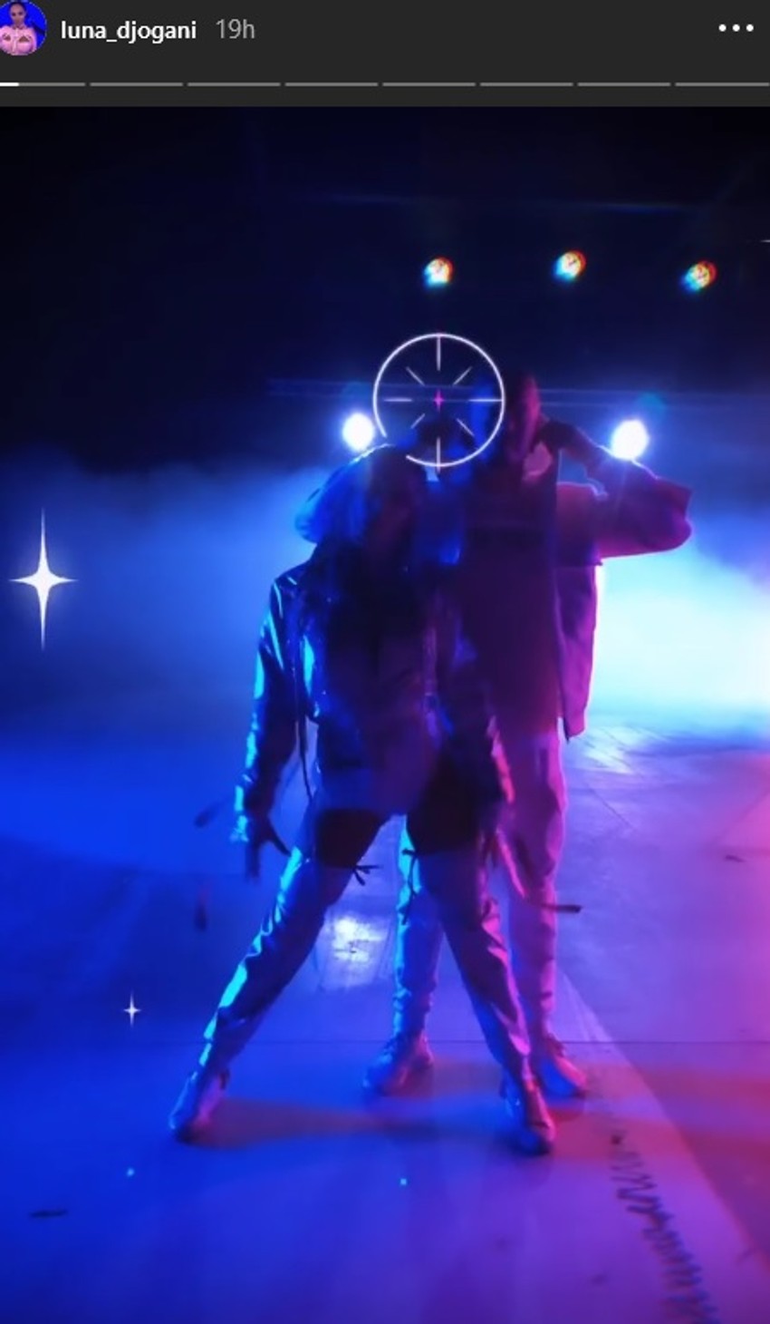 Luna Đogani na snimanju spota