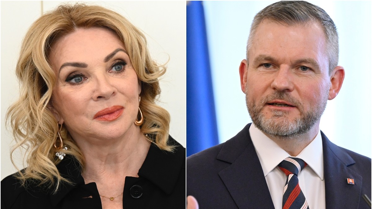 Slovenská herečka Zdena Studenková a prezident SR Peter Pellegrini.