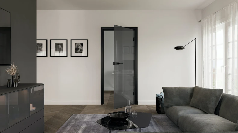 Sa novim stilom 1-1, sveobuhvatni crni okvir obezbeđuje minimalistički i moderan izgled Hörmann staklenih vrata u Loft dizajnu. Za posebno elegantan izgled, preporučujemo da ga kombinujete sa novim ClearGrei zastakljenjem sive boje