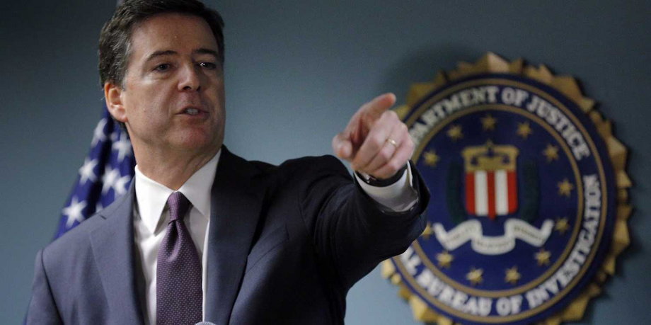 James Comey, the FBI director, at a news conference at the FBI office in Boston in 2014.