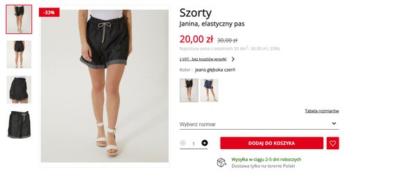 KIK luźne szorty