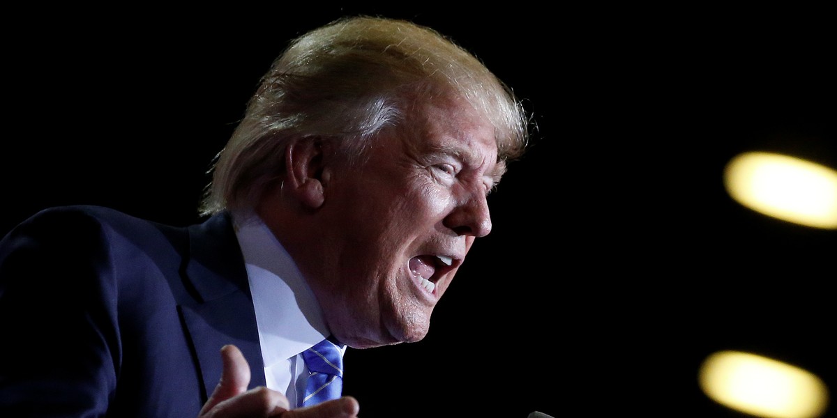 Donald Trump at a campaign rally in Phoenix on Wednesday.