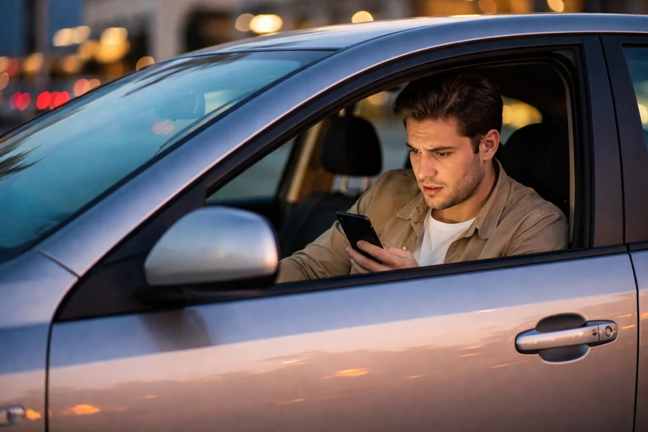 Muškarac u autu