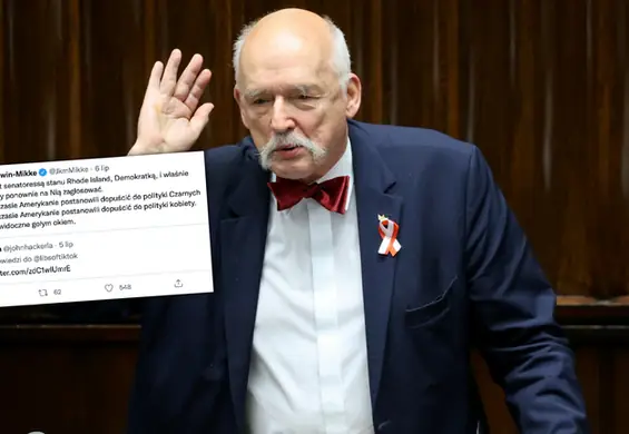 Korwin-Mikke nadal nie może pogodzić się z tym, że kobiety mają prawa wyborcze. Opublikował wpis na Twitterze