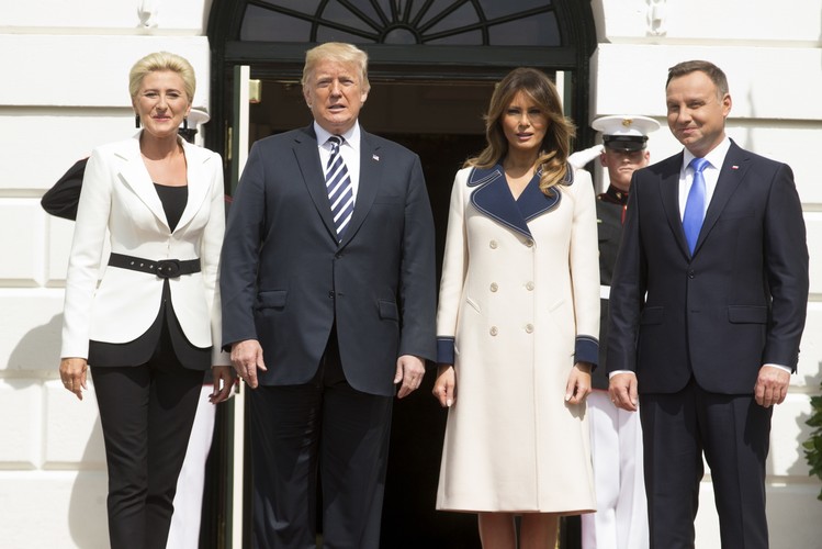 Agata Kornhauser-Duda i Donald Trump oraz Melania Trump i Andrzej Duda