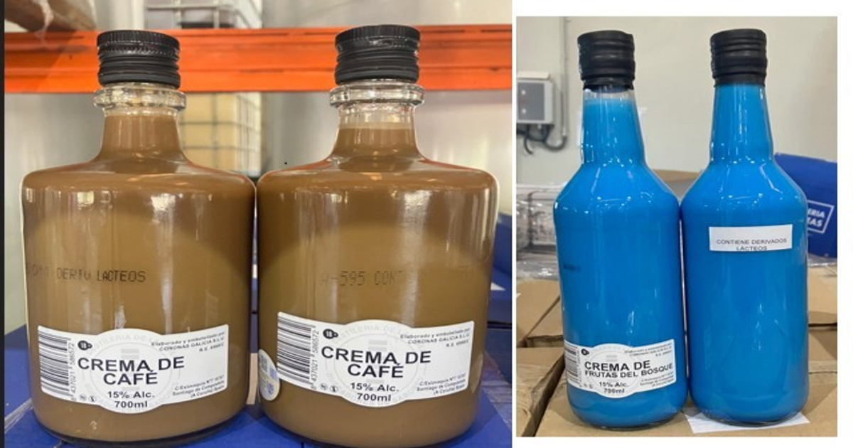 Alerta alimentaria: se descubren Lácteos no declarados en licores