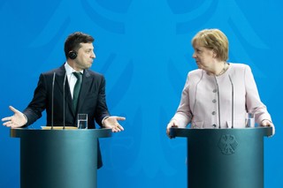 Zełenski w Berlinie: Na temat Nord Stream 2 mamy z Merkel odmienne zdania