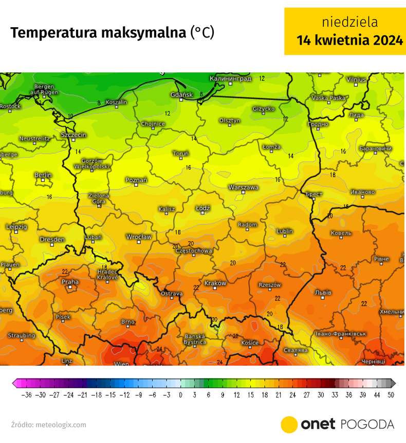 Dziś na południu spodziewamy się nawet 23 st. C