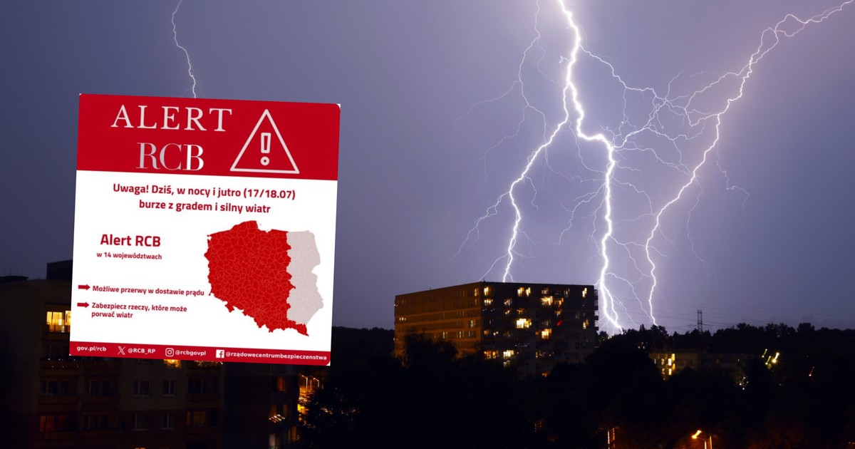 Gwałtowne burze w Polsce: Alert RCB dla 14 województw!