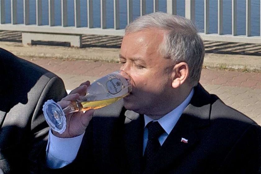 kaczyński jarosław, piwo, spotkanie