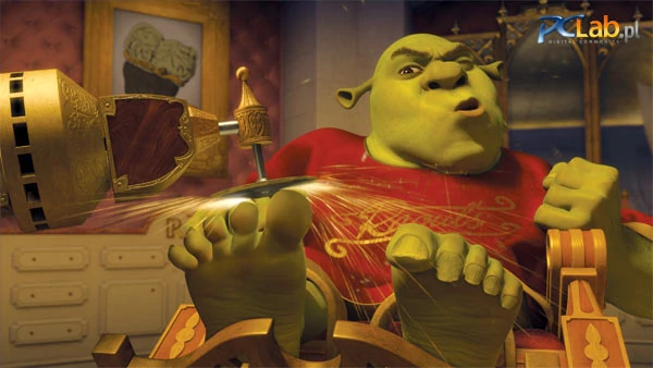 Shrek w salonie pedicure