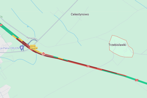 Do wypadku doszło na wysokości miejscowości Trzebisławki