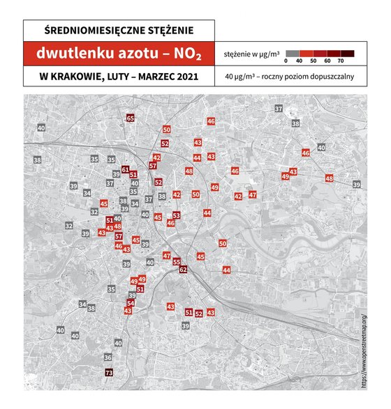 Wyniki badania spalin z początku 2021 roku, Grafika: Polski Alarm Smogowy