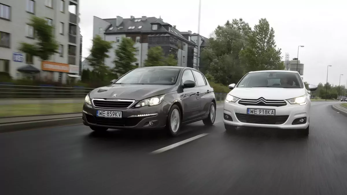 Porównanie - Citroen C4 kontra Peugeot 308 - osiągi, spalanie, dane techniczne