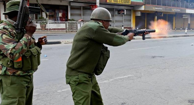 File image of Kenyan police officers in action