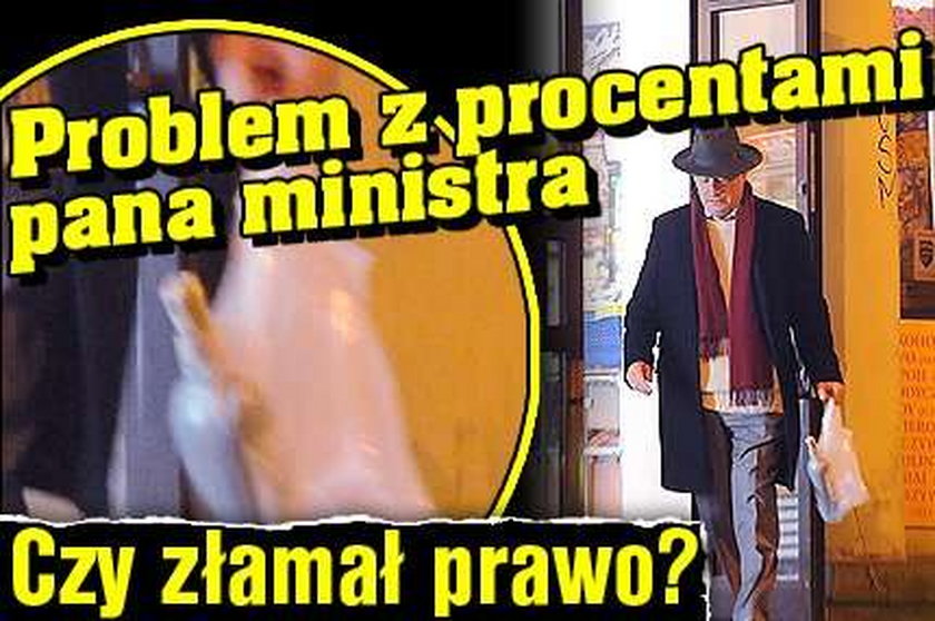 Problem z procentami pana ministra. Złamał prawo?