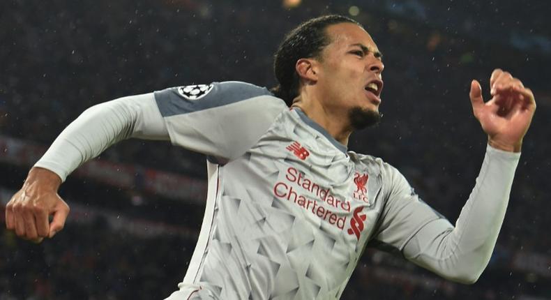 Virgil Van Dijk scored in Liverpool's 3-1 win over Bayern Munich on Tuesday