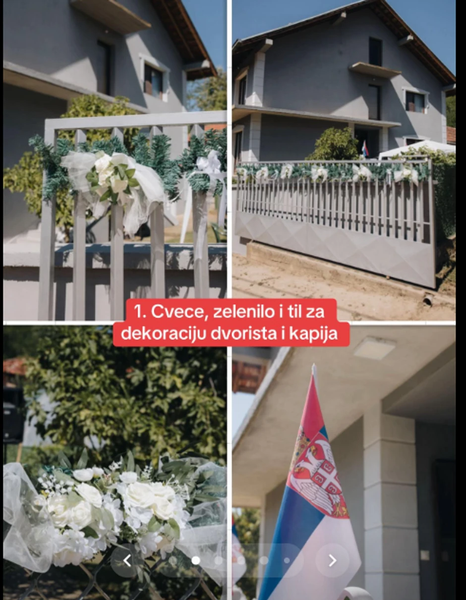 Dekoracija za svadbu sa Temua