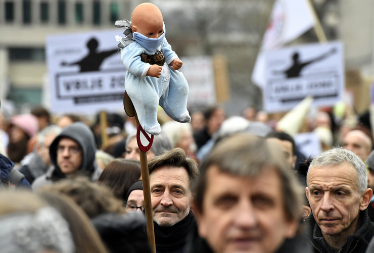 Protest u Briselu zbog kovid restrikcija