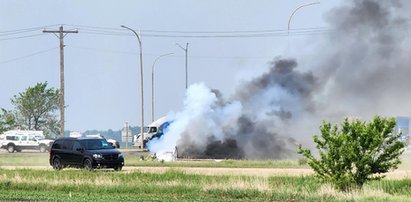 Makabra na drodze. Ciężarówka zderzyła się z minibusem. Wiele ofiar