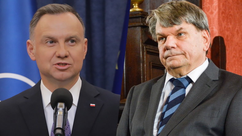 Andrzej Duda oraz prof. Jan Zimmermann