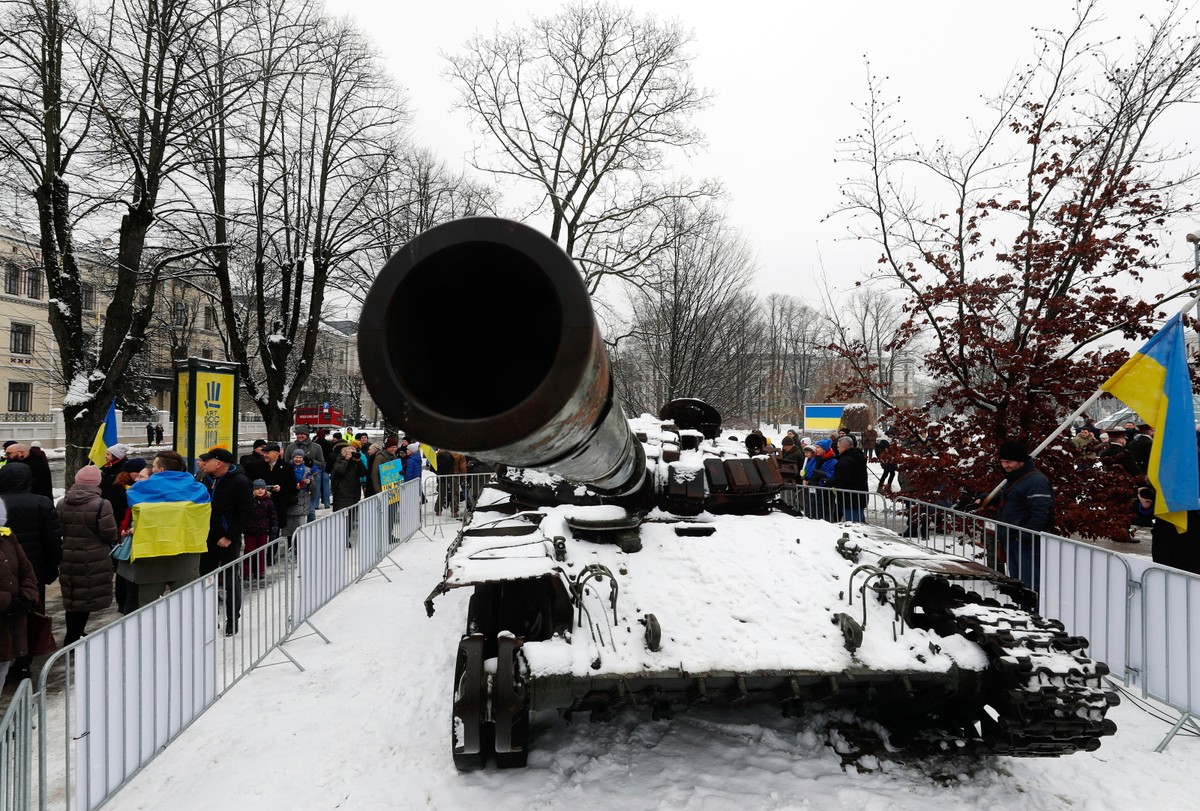 Wrak rosyjskiego czołgu