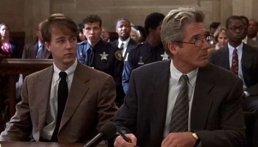 Ričard Gir i Ed Norton u filmu "Iskonski strah"