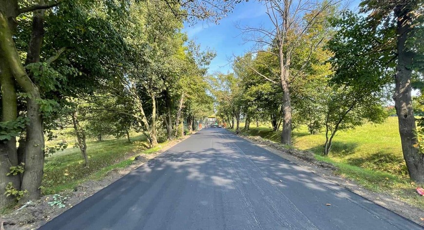 Ul. Brodzka po poprawie stanu nawierzchni