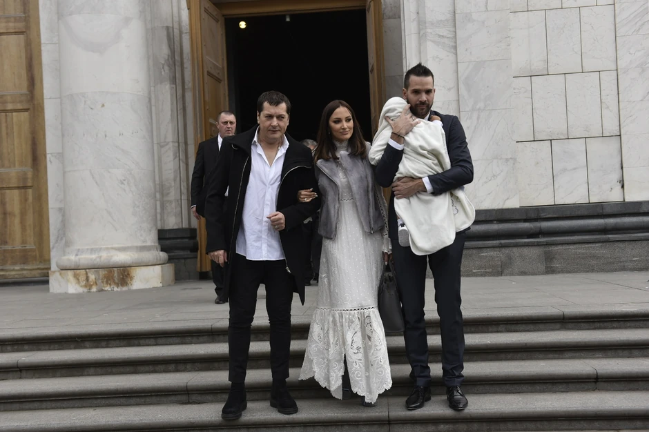 Aleksandra Prijović i Filip Živojinović - krštenje sina 