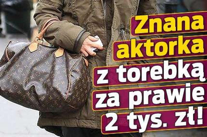 Znana aktorka z torebką za prawie 2 tys. zł!