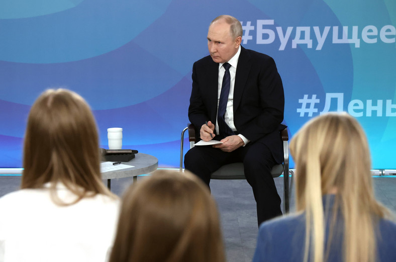 Władimir Putin podczas spotkania ze studentami