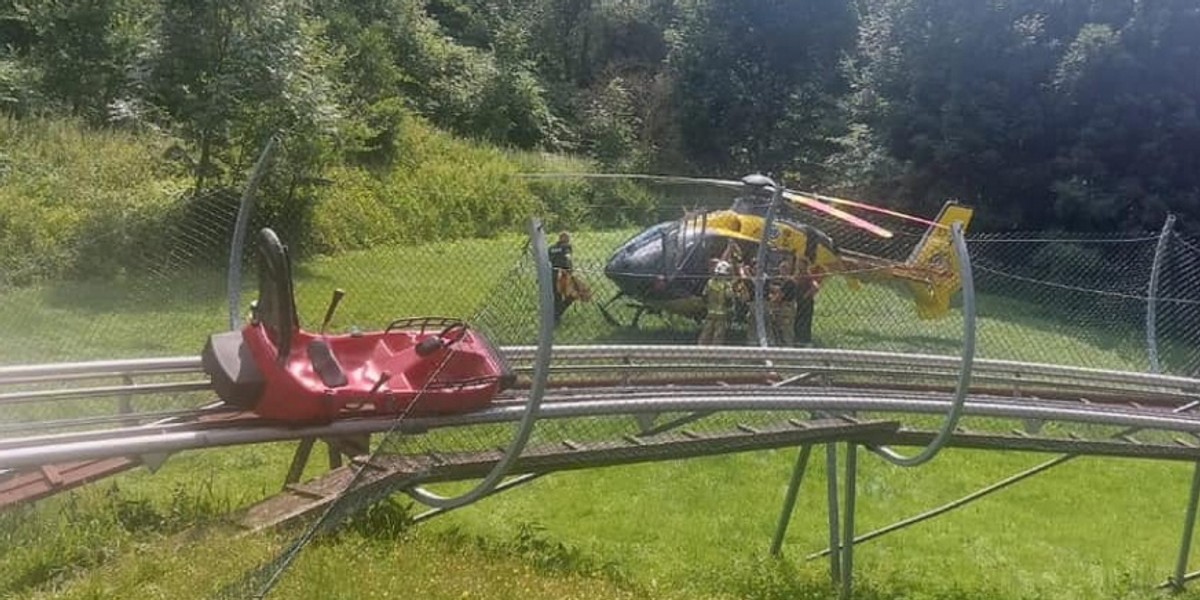 Poważny wypadek na zjeżdżalni w Górze św. Anny.