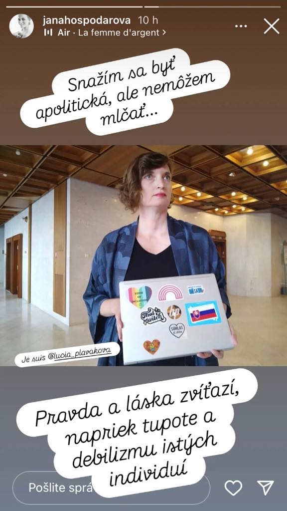 Ostrá reakcia Hospodárovej.